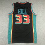 Maillot de Basket #33 Hill Pistons M&N Noir